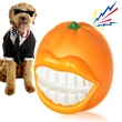 Durable Squeaky Orange Dog Chew Toy Ball - Keep Your Pup Entertained