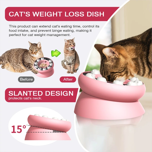 Innovative Cat Bowl Puzzle Toy - Promote Healthy Eating and Play