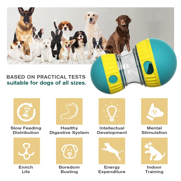 Interactive Rolling Pet Treat Dispenser - Keep Your Pet Entertained
