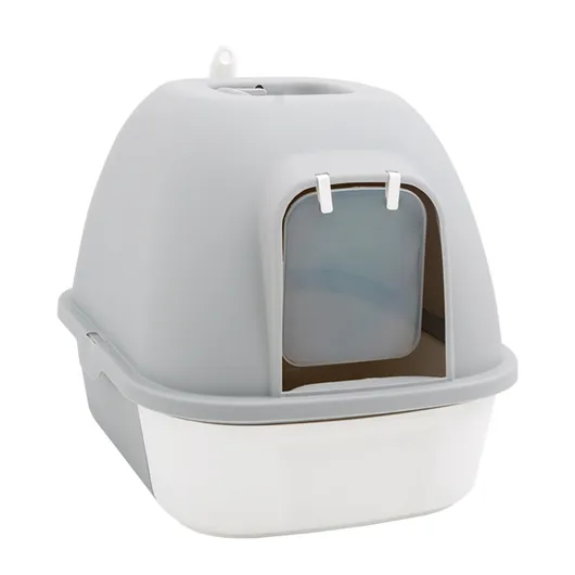Durable Plastic Cat Litter Box - Easy Clean Design