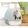 Sturdy Plastic Cat Litter Box - Hassle-Free Cleaning Solution