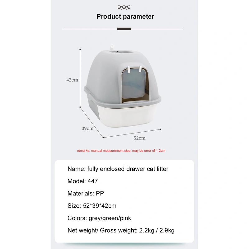 Sturdy Plastic Cat Litter Box - Hassle-Free Cleaning Solution