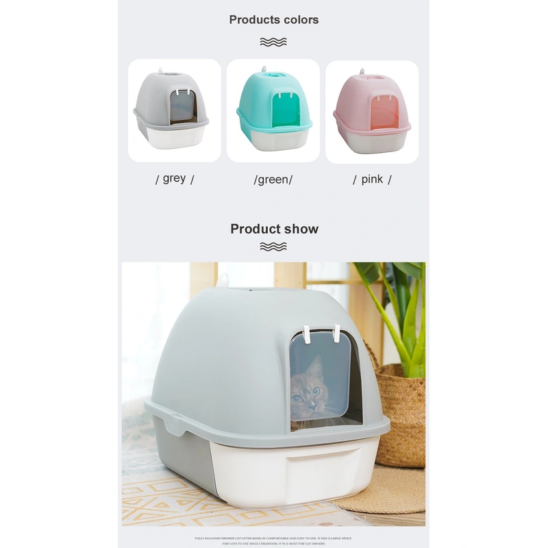 Sturdy Plastic Cat Litter Box - Hassle-Free Cleaning Solution
