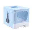 Compact Plastic Cat Litter Box - Ideal for Small Spaces