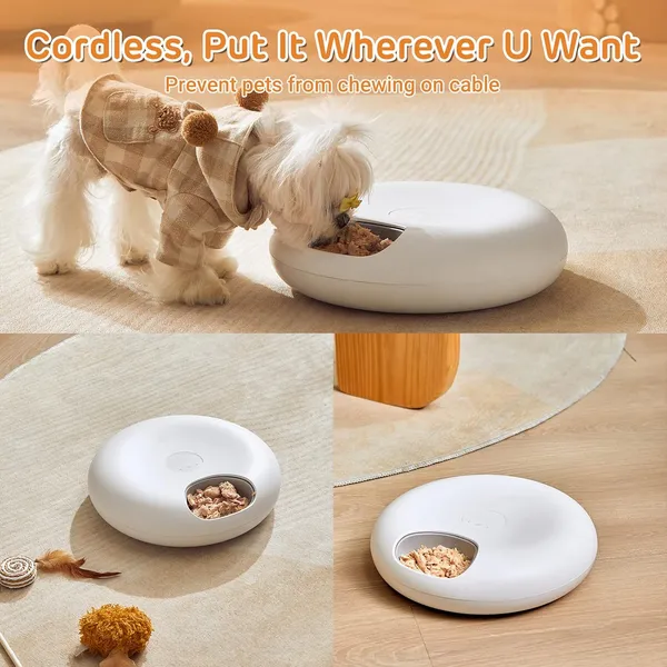 Smart Round Automatic Pet Feeder - Convenient Wet Food Solution