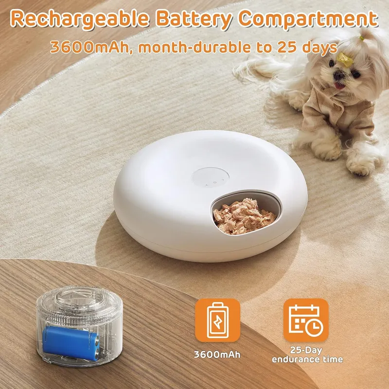 Smart Round Automatic Pet Feeder - Convenient Wet Food Solution