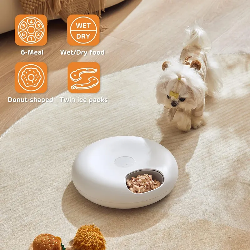 Smart Round Automatic Pet Feeder - Convenient Wet Food Solution