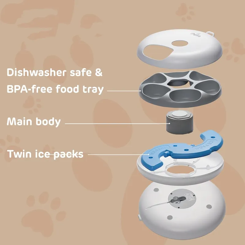 Smart Round Automatic Pet Feeder - Convenient Wet Food Solution