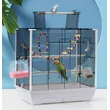 Stylish Small Bird Cage - Ideal Home for Budgies and Canaries