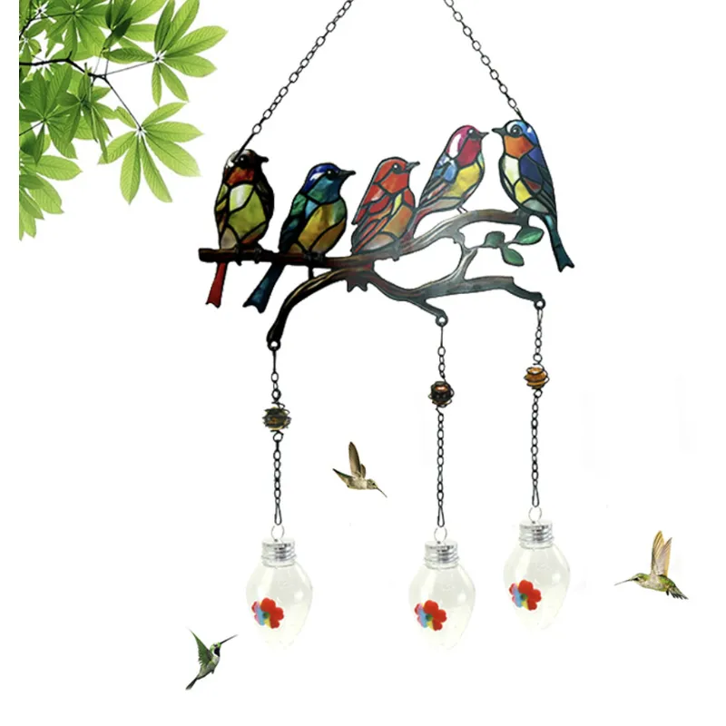Clear UV-Protected Hanging Bird Water Feeder | Outdoor Bird Hydration