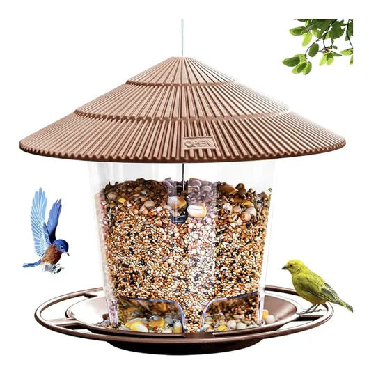 Hanging Outdoor Bird Feeder with Squirrel-Proof Design