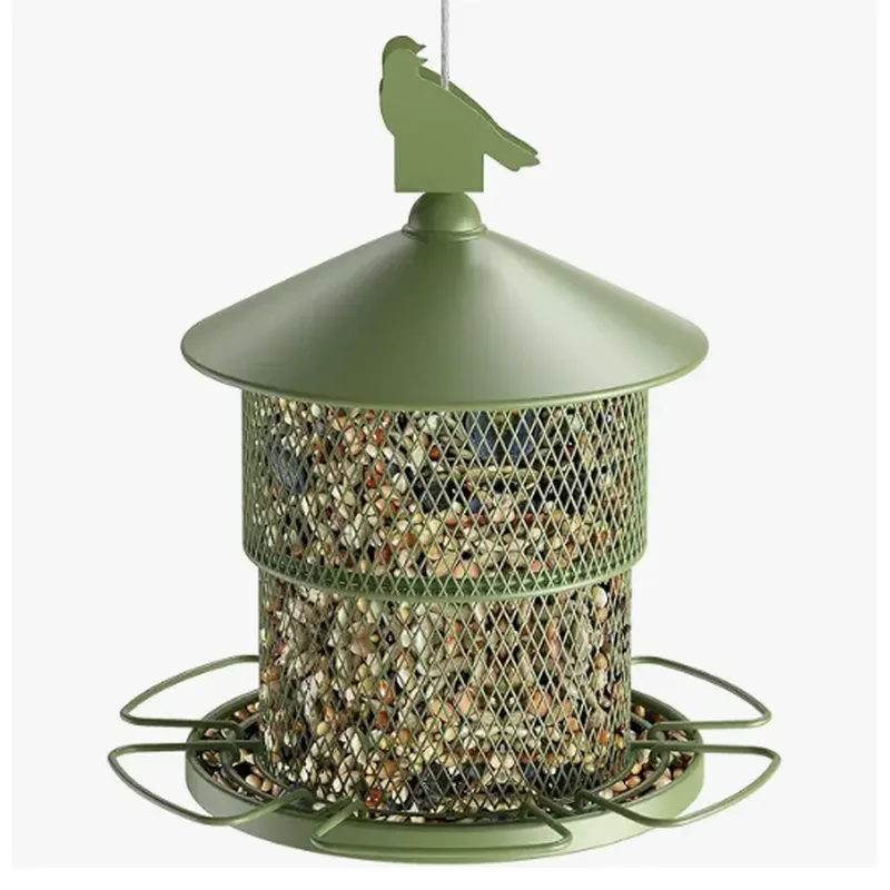 Metal Hanging Bird Feeder with Rain Shelter | Ideal for Outdoor Use