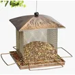 Metal Hanging Bird Feeder with Rain Shelter | Ideal for Outdoor Use