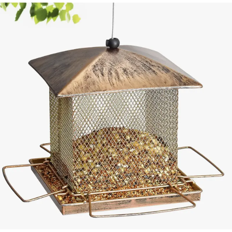 Metal Hanging Bird Feeder with Rain Shelter | Ideal for Outdoor Use