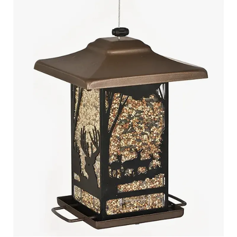 Metal Hanging Bird Feeder with Rain Shelter | Ideal for Outdoor Use