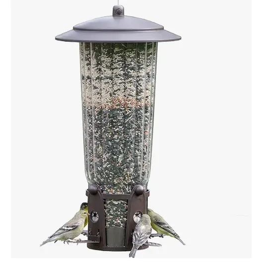 Hanging Glass Bird Feeder with 360-Degree Access