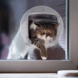Round Transparent Cat Door | Fits Glass, Thin Doors, and Screens