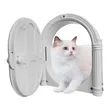 Stylish Arched Cat Door with Button Lock – Modern Design Pet Entry