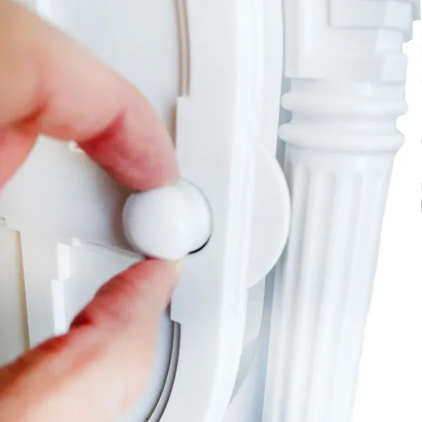 Stylish Arched Cat Door with Button Lock – Modern Design Pet Entry