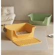 Elevated Cat Litter Box with Mat | Anti-Splash High Wall Design | 3 Colors