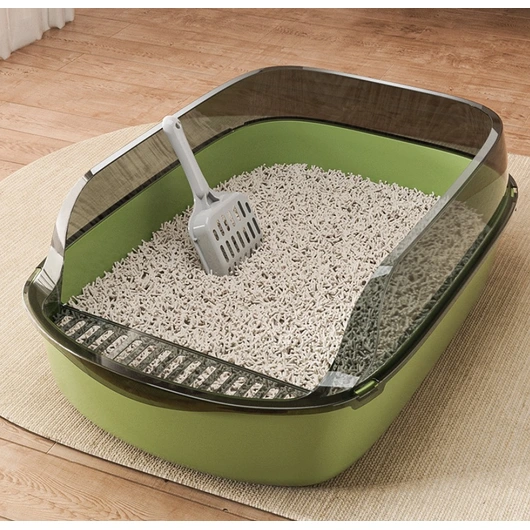 Open-Top Plastic Cat Litter Box – Multiple Sizes & Heights, Color Options