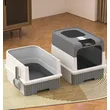 Modern Enclosed Cat Litter Box with UVC Sterilizer & Slide-Out Drawer – Odor Control & Spacious
