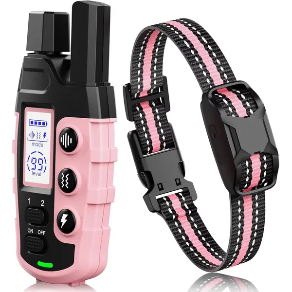 Waterproof Anti-Bark Dog Collar with Remote | Sound + Vibration + Shock | Safe & Rechargeable Training Device