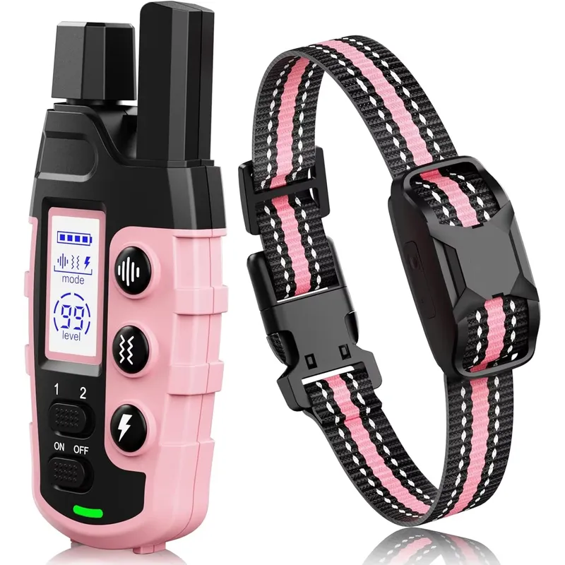 Waterproof Anti-Bark Dog Collar with Remote | Sound + Vibration + Shock | Safe & Rechargeable Training Device