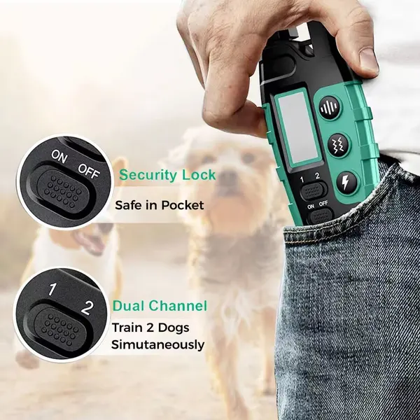 Waterproof Anti-Bark Dog Collar with Remote | Sound + Vibration + Shock | Safe & Rechargeable Training Device