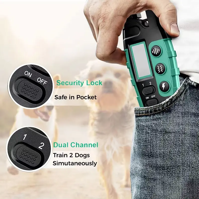 Waterproof Anti-Bark Dog Collar with Remote | Sound + Vibration + Shock | Safe & Rechargeable Training Device