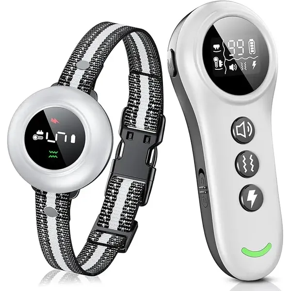 New Round Anti-Bark Dog Collar | Remote Training with Stylish Design & 3 Safe Modes