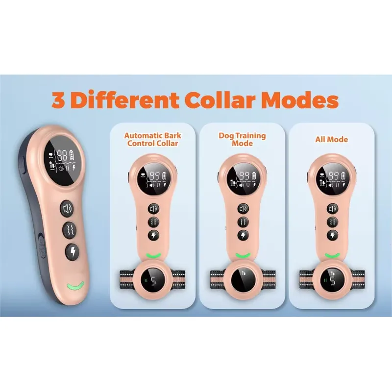 New Round Anti-Bark Dog Collar | Remote Training with Stylish Design & 3 Safe Modes