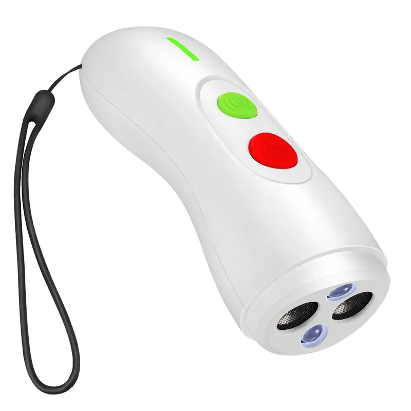 Handheld Ultrasonic Dog Training Device | No-Collar Bark Control with Beep & Flashlight