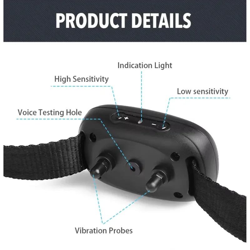 Remote Dog Training Collar | No Shock, Only Beep & Vibration | Safe & Humane Bark Control