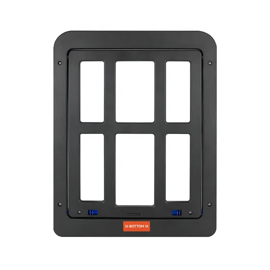 Rectangular Grid-Style Cat Screen Door – Elegant Plastic Pet Flap