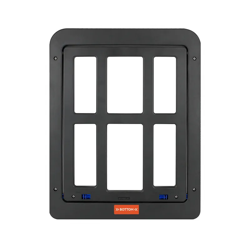 Stylish Grid Cat Door for Window Screens – Durable & Decorative Plastic Design