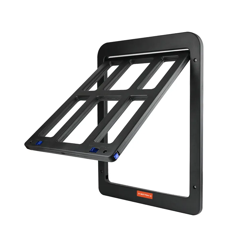 Stylish Grid Cat Door for Window Screens – Durable & Decorative Plastic Design