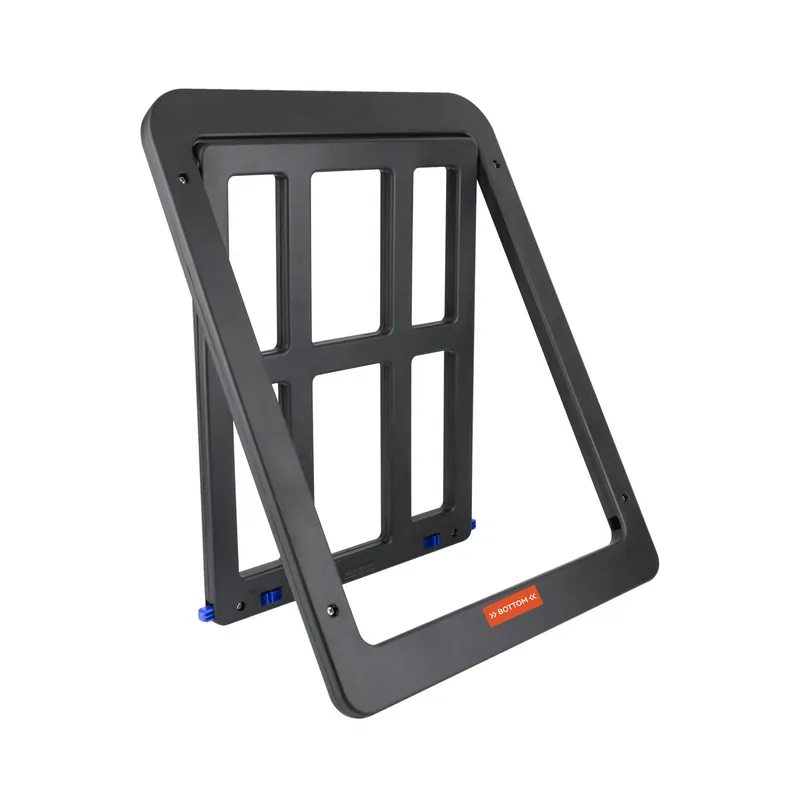 Stylish Grid Cat Door for Window Screens – Durable & Decorative Plastic Design