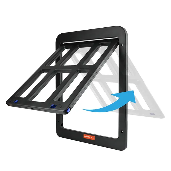 Stylish Grid Cat Door for Window Screens – Durable & Decorative Plastic Design