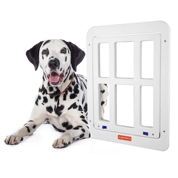 Rectangle Grid Plastic Cat Door for Windows | Durable & Aesthetic Pet Access
