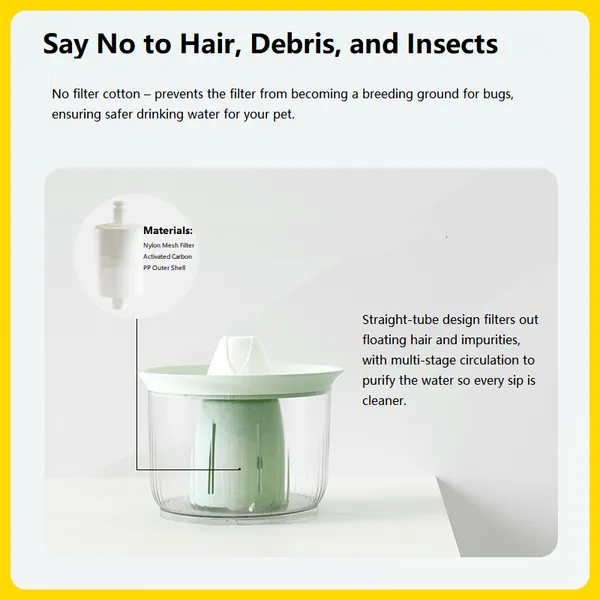 Fresh, Visible, Customizable  Keep your pets hydrated and healthy with the Petree Pet Water Fountain, designed for both style and functionality.