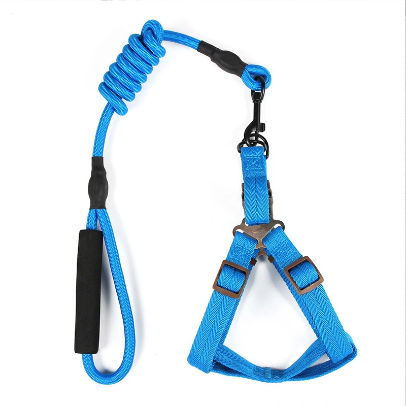 Nylon Dog Leash Rope Handle Round Rope Dog Harness Collar Pet Supply