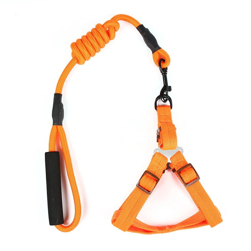 Nylon Dog Leash Rope Handle Round Rope Dog Harness Collar Pet Supply