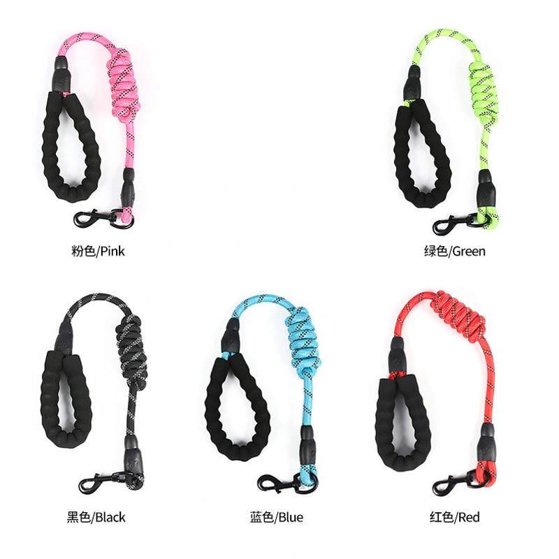 Nylon Dog Leash Rope Handle Round Rope Dog Harness Collar Pet Supply