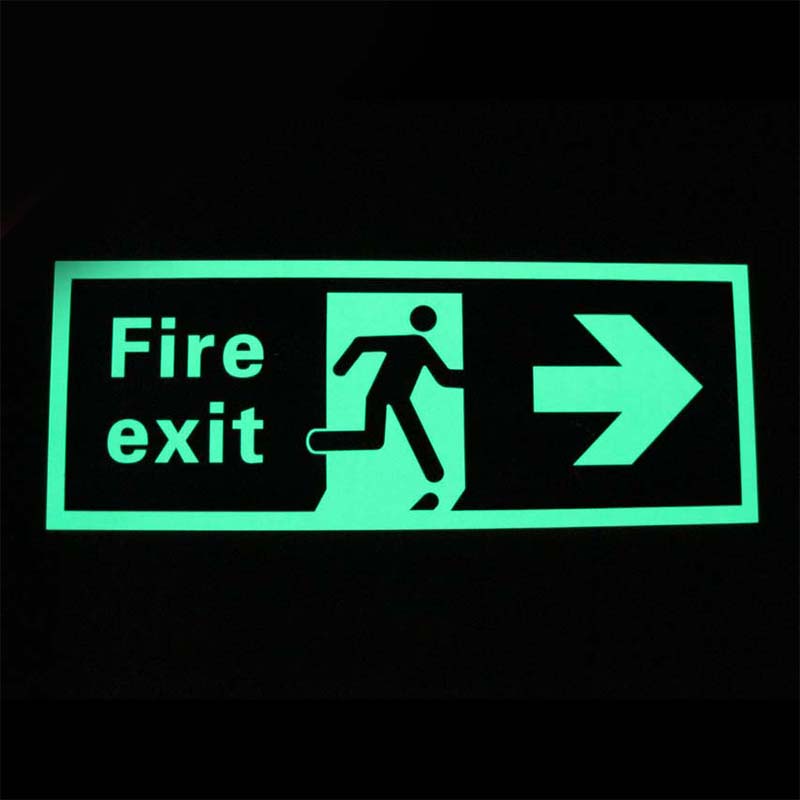 Glow in the dark  exit    signs 