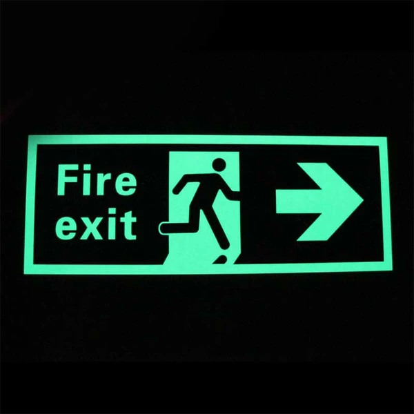 Glow in the dark  exit    signs 