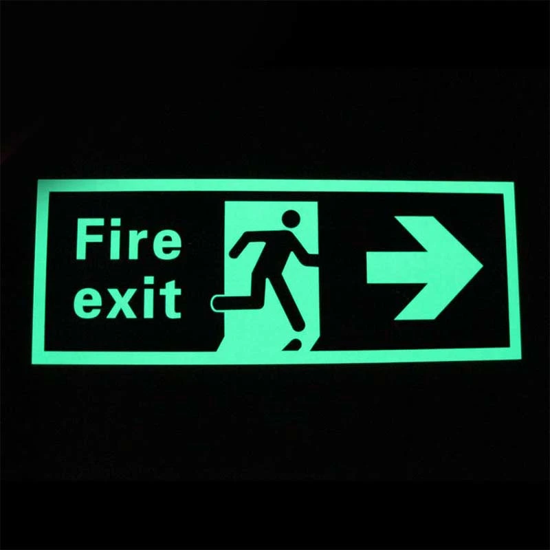 Glow in the dark  exit    signs 
