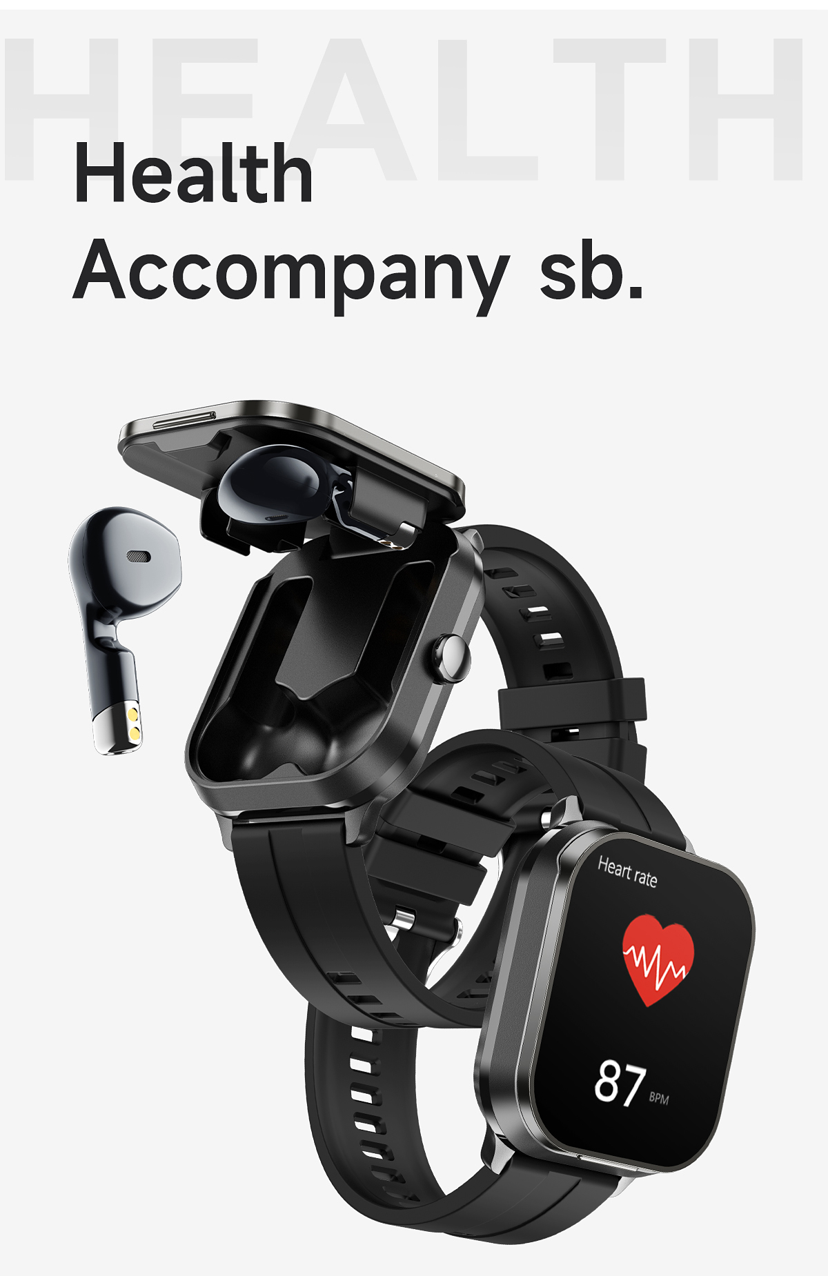 D8_PRO 2-in-1 Smart Watch with Earbuds: Best All-in-One Fitness