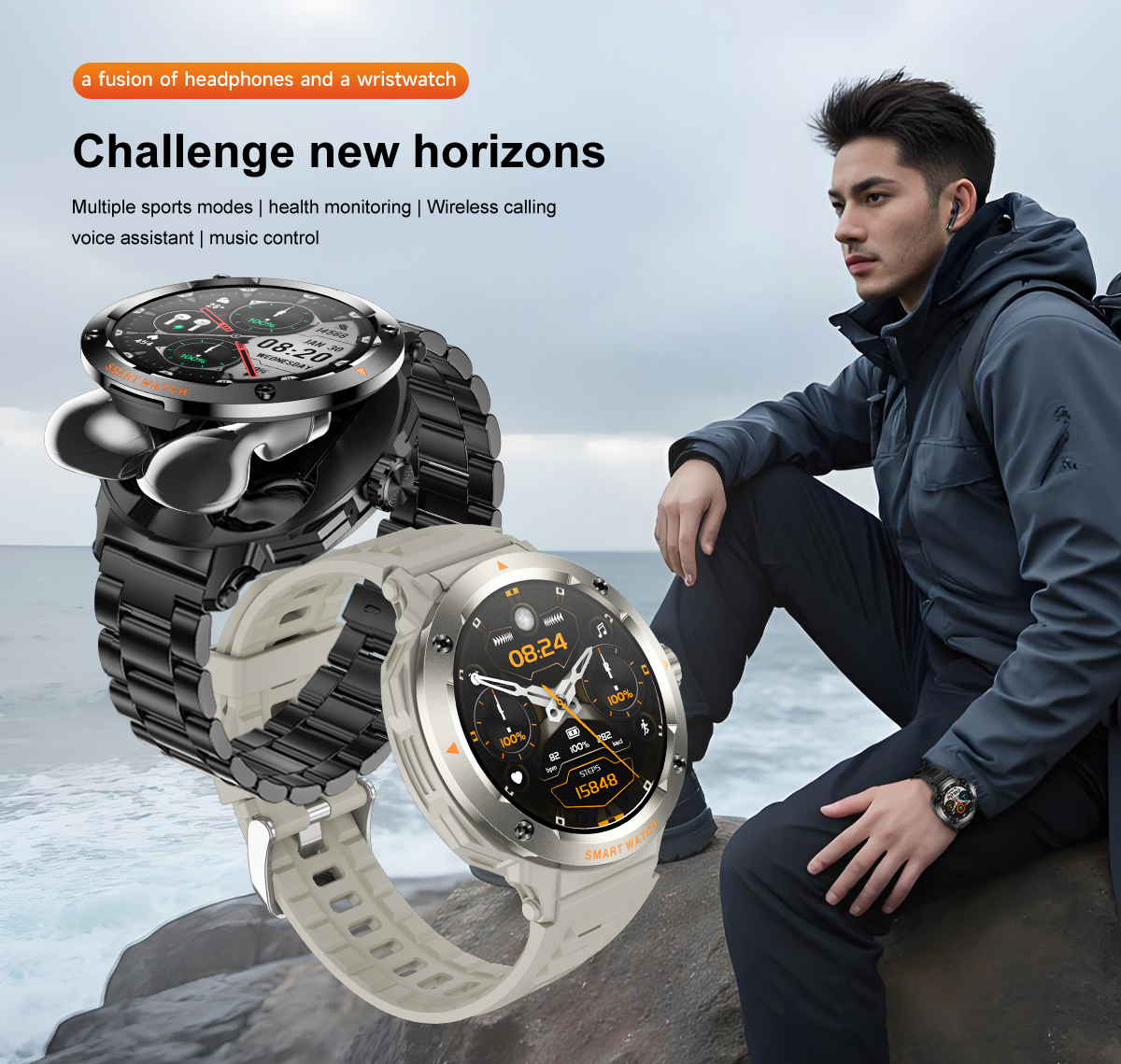 D13 2-in-1 Smart Watch with Earbuds: Top All-in-One Fitness