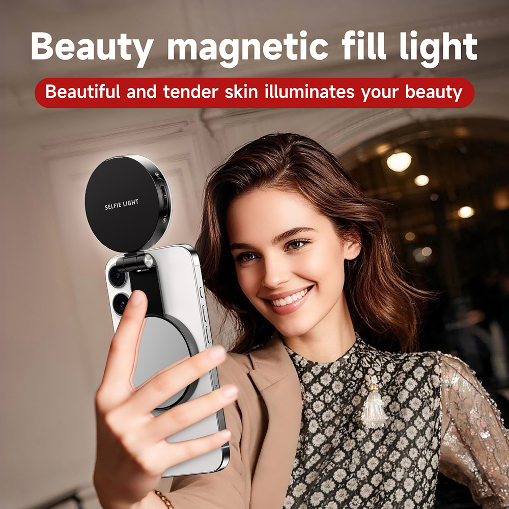 M28 Magnetic Fill Light: 2-in-1 Mirror + MagSafe LED Light